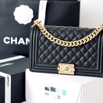 CHANEL Boy Handbag Black A67086