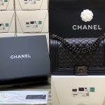 CHANEL Boy Handbag Black A67086
