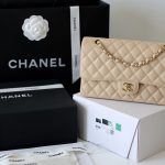 CHANEL Classic Medium Flap Bag Beige A01112