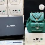 CHANEL Duma Backpack Green AS1160