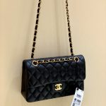 CHANEL Small Classic Handbag Bag Black A01113