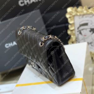 CHANEL Small Classic Handbag Bag Black A01113 - Image 3