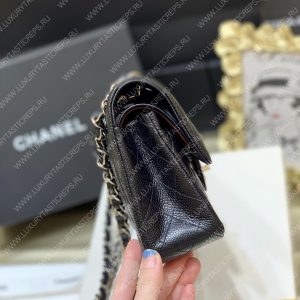 CHANEL Small Classic Handbag Bag Black A01113 - Image 5