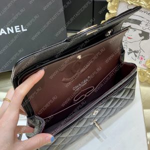 CHANEL Small Classic Handbag Bag Black A01113 - Image 8