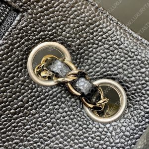 CHANEL Small Classic Handbag Bag Black A01113 - Image 10