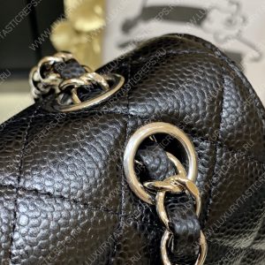 CHANEL Small Classic Handbag Bag Black A01113 - Image 12