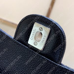 CHANEL Small Classic Handbag Bag Black A01113 - Image 17