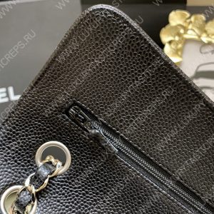 CHANEL Small Classic Handbag Bag Black A01113 - Image 18