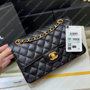 CHANEL Small Classic Handbag Bag Black A01113 - Image 19