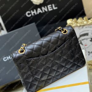 CHANEL Small Classic Handbag Bag Black A01113 - Image 22