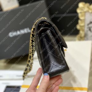 CHANEL Small Classic Handbag Bag Black A01113 - Image 23