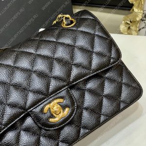 CHANEL Small Classic Handbag Bag Black A01113 - Image 24