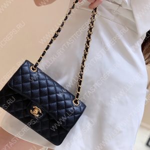 CHANEL Small Classic Handbag Bag Black A01113 - Image 33