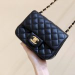 CHANEL Square Mini Flap Bag Navy Blue A01115