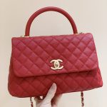 CHANEL Coco Handle bag Red A92993