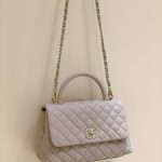 CHANEL Coco Handle bag Cream A92993
