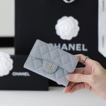 CHANEL Classic Card Holder Grey AP0214