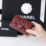 CHANEL Classic Card Holder Burgundy AP0214