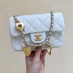CHANEL Mini Flap Bag White AS3456