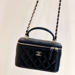 CHANEL Long Vanity Case Black AP2199