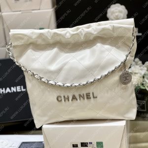 CHANEL 22 HANDBAG White AS3260 - Image 11
