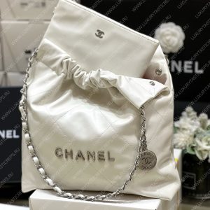 CHANEL 22 HANDBAG White AS3260 - Image 12