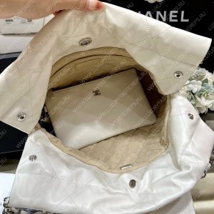 CHANEL 22 HANDBAG White AS3260 - Image 16