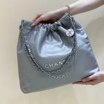 CHANEL 22 Handbag Powder blue AS3261