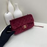 CHANEL CLASSIC HANDBAG MAROON A01112