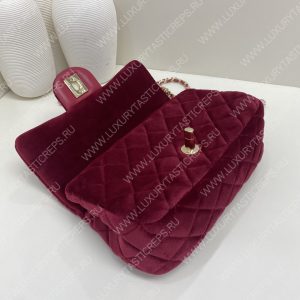 CHANEL CLASSIC HANDBAG MAROON A01112 - Image 4