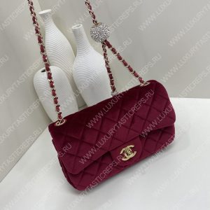 CHANEL CLASSIC HANDBAG MAROON A01112 - Image 6