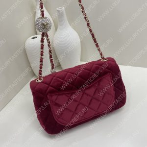 CHANEL CLASSIC HANDBAG MAROON A01112 - Image 7