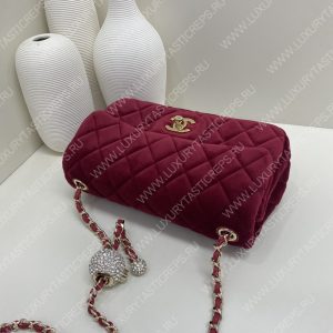 CHANEL CLASSIC HANDBAG MAROON A01112 - Image 8