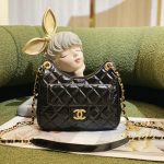 CHANEL SMALL HOBO BAG BLACK AS3710