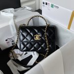 CHANEL MINI FLAP BAG WITH TOP HANDLE AS3886