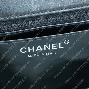 CHANEL CLASSIC PEARL EMBELLISHED HANDBAG BLACK A01112 - Image 9