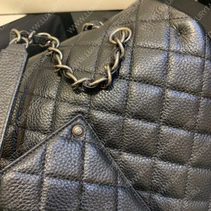 CHANEL LARGE CLASSIC HANDBAG BLACK A58600 - Image 5