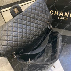 CHANEL LARGE CLASSIC HANDBAG BLACK A58600 - Image 8