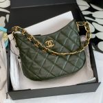 CHANEL HOBO HANDBAG BAG GREEN AS3562