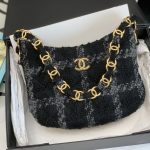 CHANEL MAXI SMALL HOBO BAG BLACK & GRAY AS3564