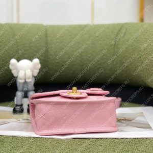 CHANEL MINI FLAP BAG WITH TOP HANDLE PINK AS3653 - Image 5