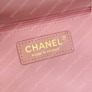 CHANEL MINI FLAP BAG WITH TOP HANDLE PINK AS3653 - Image 9