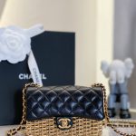 Chanel SMALL EVENING BAG BLACK & GOLD AS3713