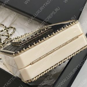 CHANEL EVENING CLUTCH PERFUME BOTTLE BAG METAL BLACK AS3246 - Image 5