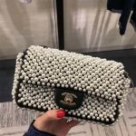 CHANEL PEARLY MINI FLAP BAG BLACK A69900