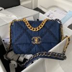 CHANEL 19 HANDBAG BLUE AS1160