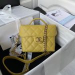 CHANEL SMALL VANITY CASE YELLOW AS3729