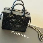 CHANEL SMALL VANITY CASE BLACK AS3345