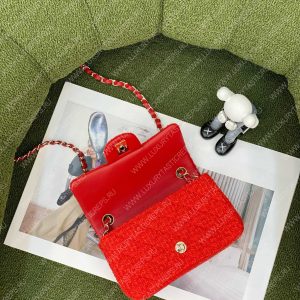 CHANEL MINI FLAP BAG RED A69900 - Image 5