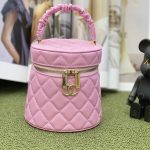 CHANEL VANITY BUCKET BAG PINK AS3726